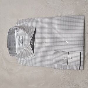 Calvin Klein Men's Slim Fit Wrinkle Resistant Dress Shirt Mens Size 15.5